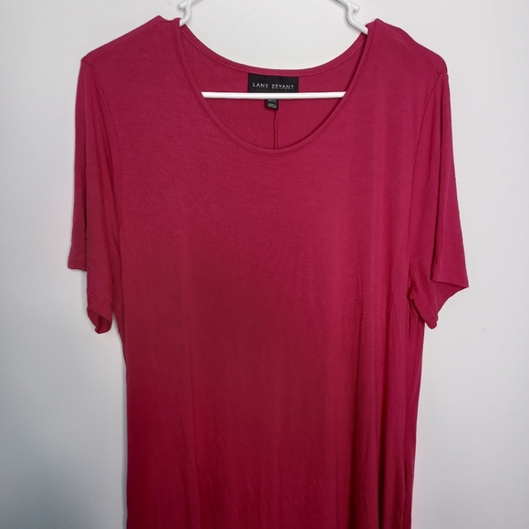 Lane Bryant Short-Sleeve Ruched-Side Midi Dress - Picture 3 of 6